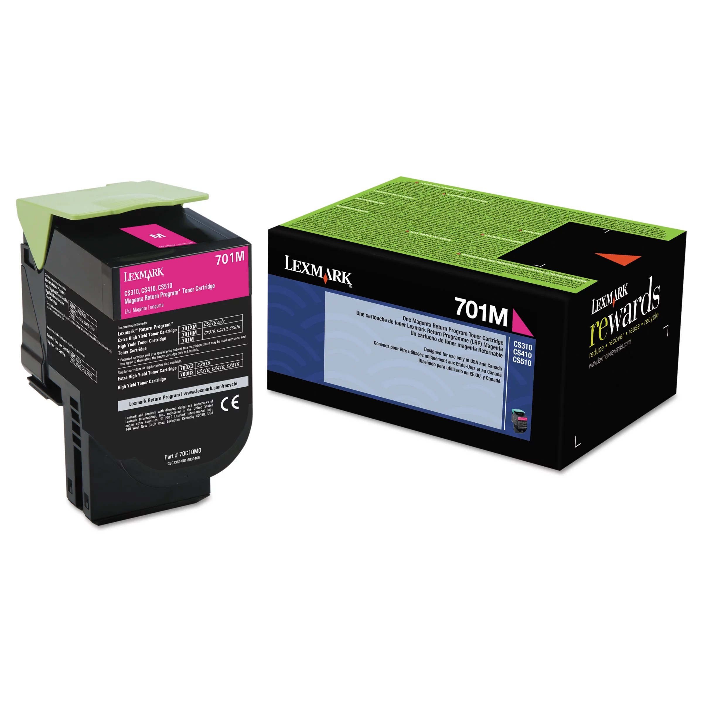 Lexmark 70C10M0 Toner (LEX701M) 1000 PageYield, Magenta