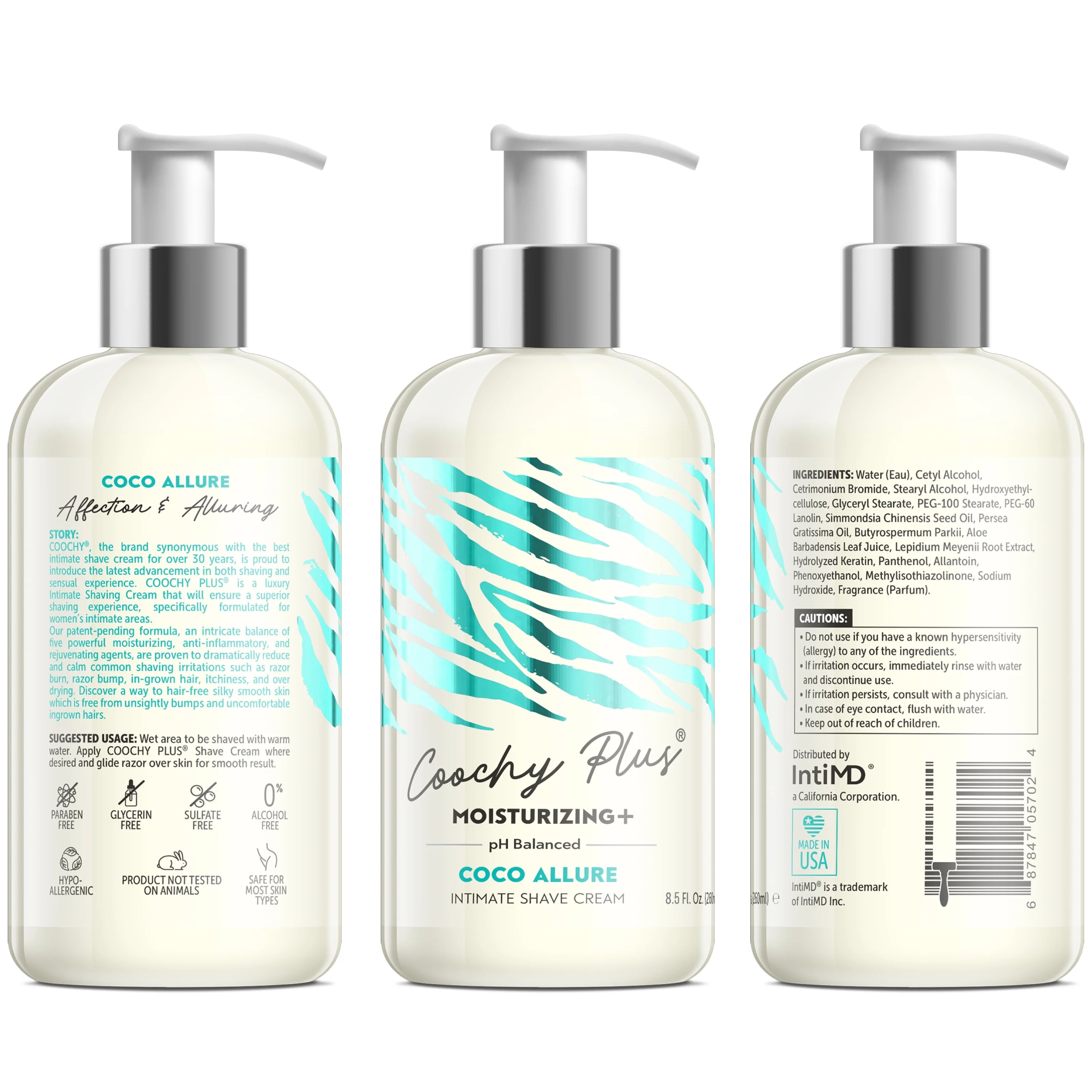 coochy water based shave cream skin protection oh so original safe for