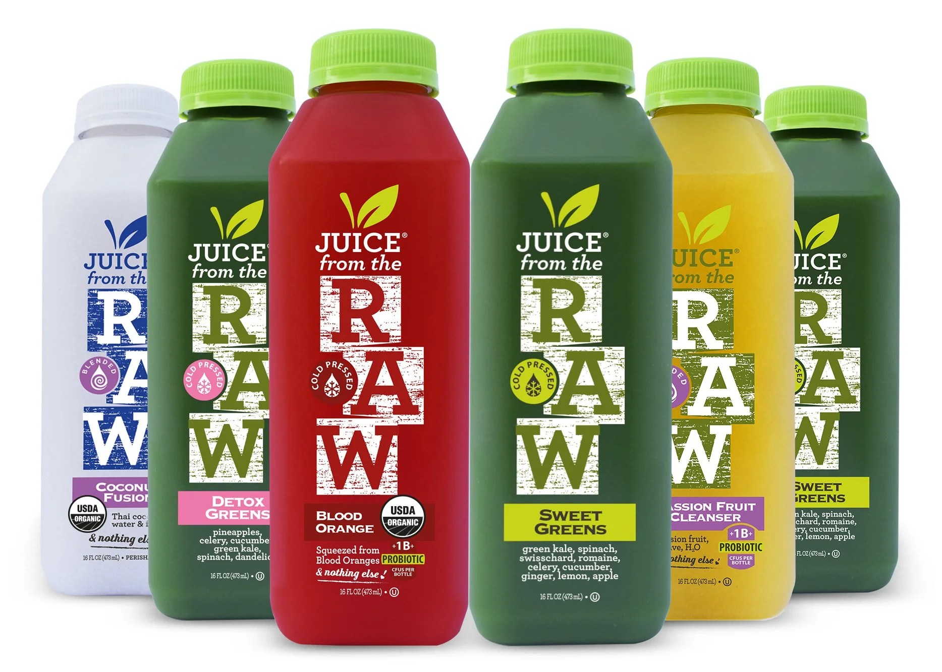 Juice From the RAW 3Day ORGANIC Juice Cleanse with Probiotics COLD