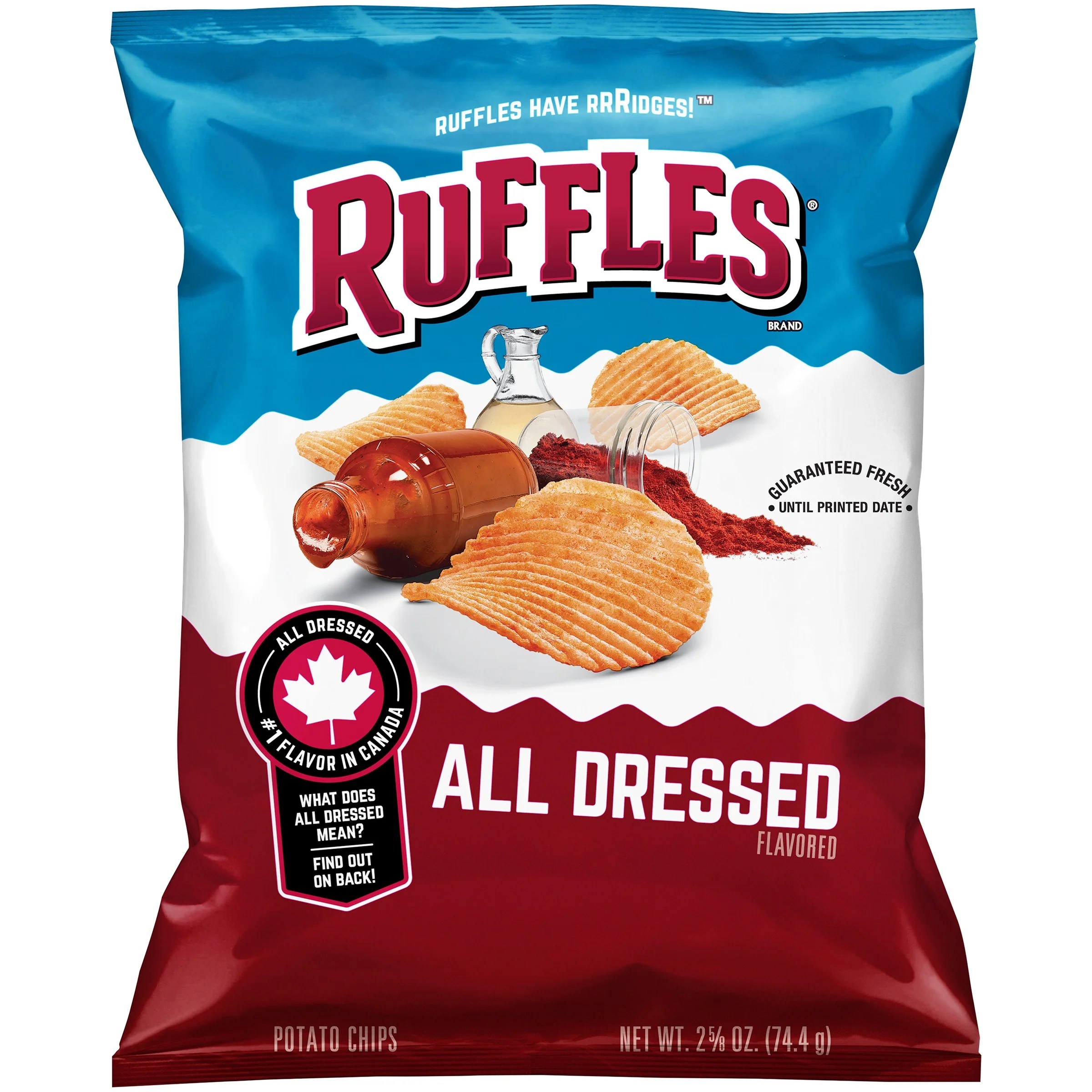 Ruffles All Dressed Potato Chips 2.625 oz. Bag