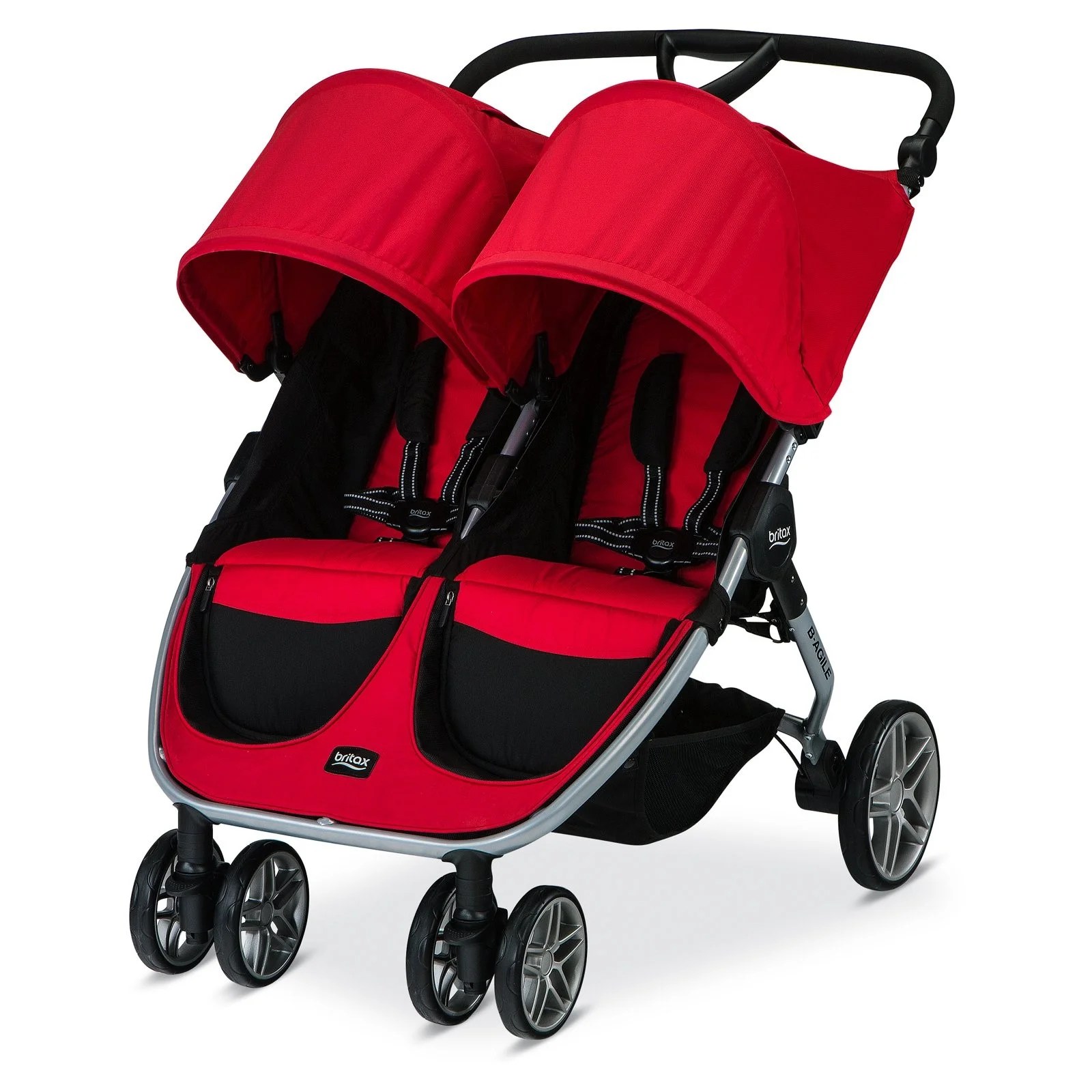 Britax 2016 Bagile Double Stroller, Red