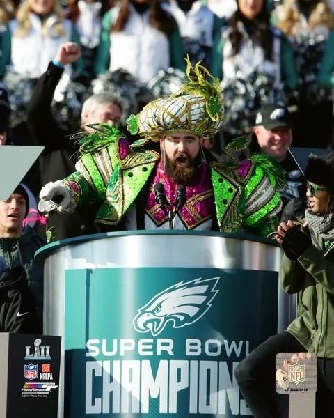 Jason Kelce Super Bowl LII Parade Photo Print (20 x 24)