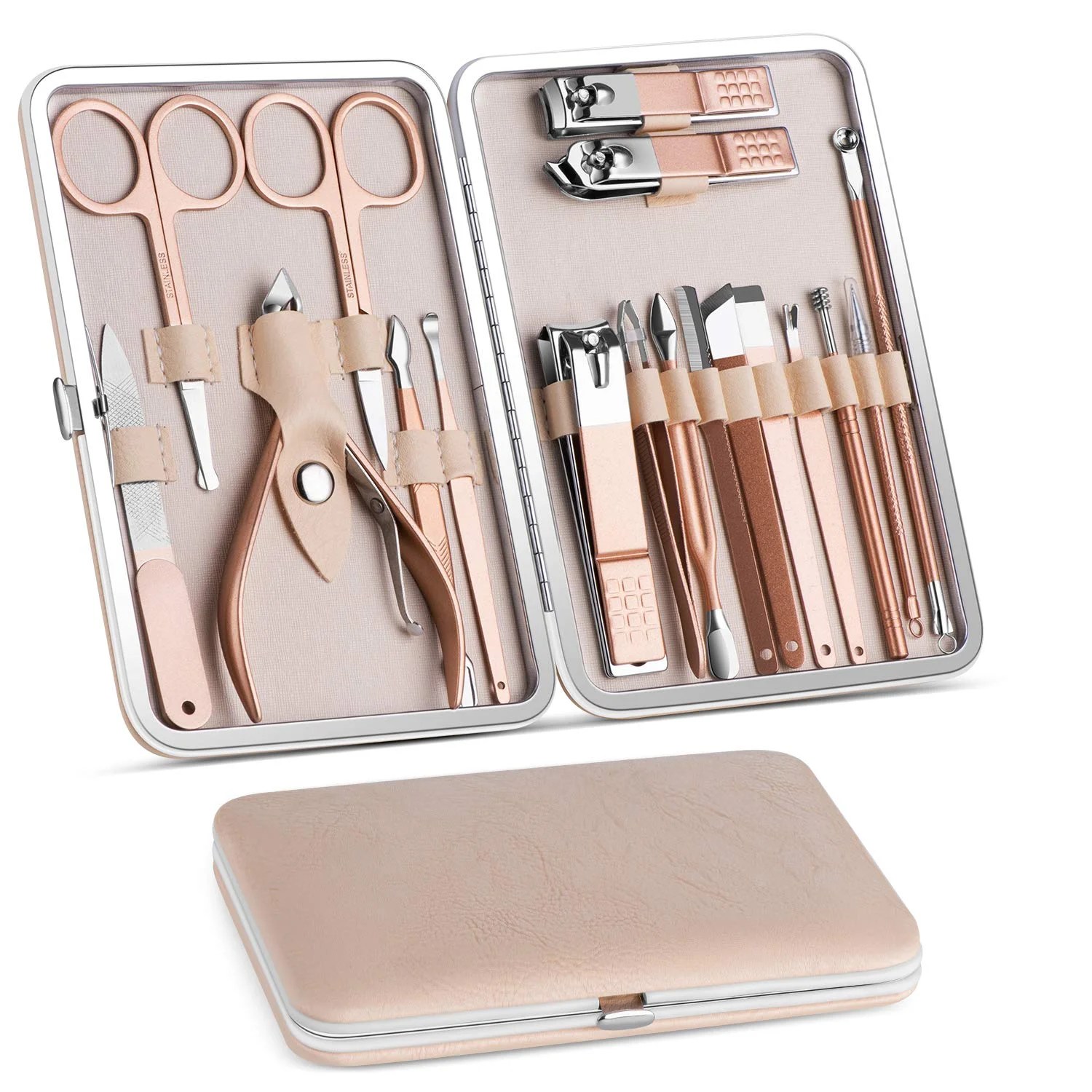 Manicure Set, Pedicure Kit, Nail Clippers, Professional Grooming Kit