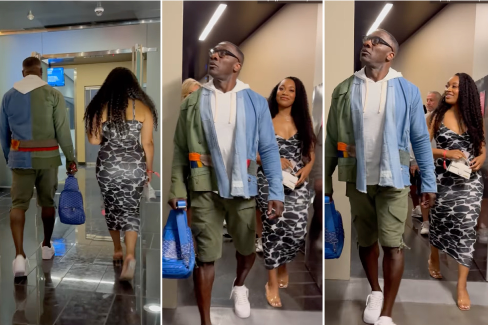 Shannon Sharpe & Daughter Kayla Attend Crawford vs. Spence Fight & His