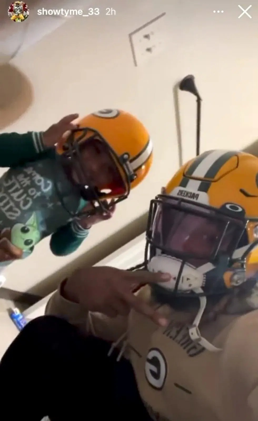 WATCH Aaron Jones’ Son Tries to Look Like His Father In Adorable Video