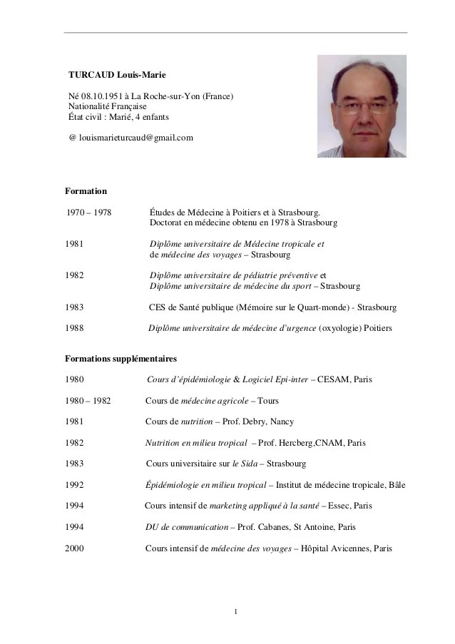exemple cv medecin generaliste CV Anonyme