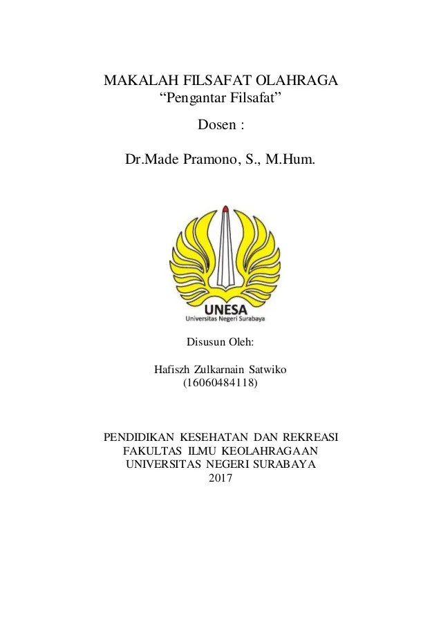 Contoh Makalah Ilmu Kesehatan Olahraga