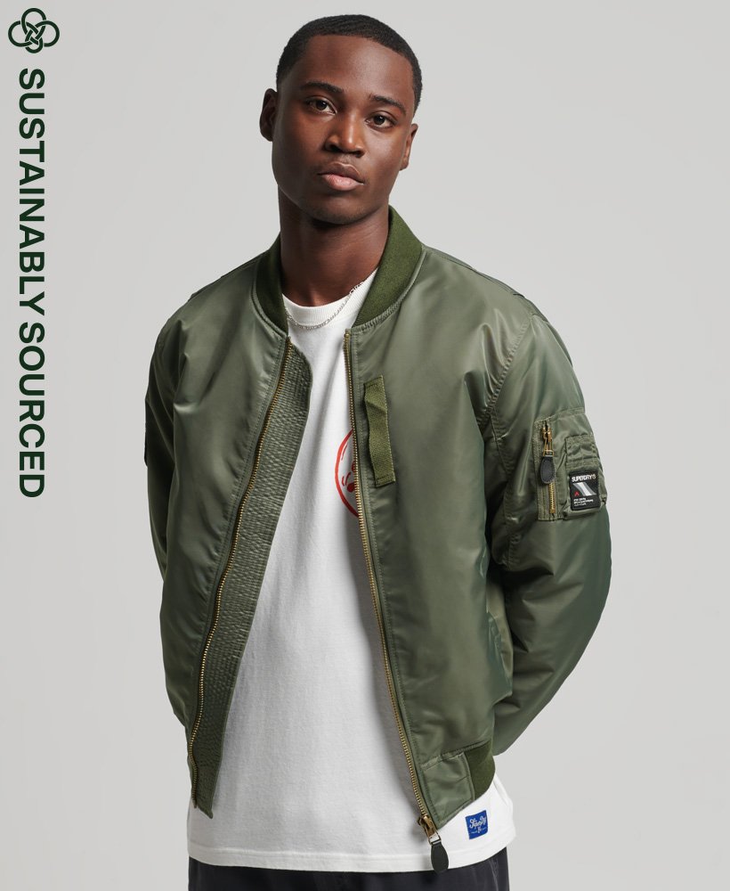 Men's MA1 Bomber Jacket in Sage Green Superdry CAEN