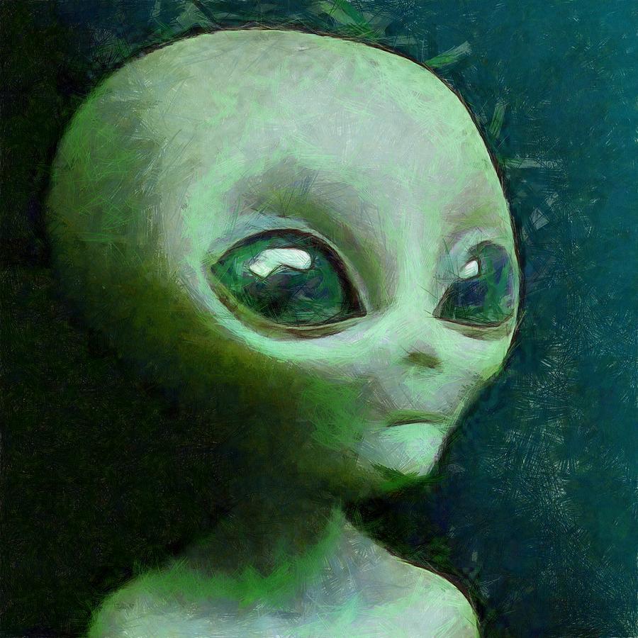 Baby Alien Painting by Raphael Terra