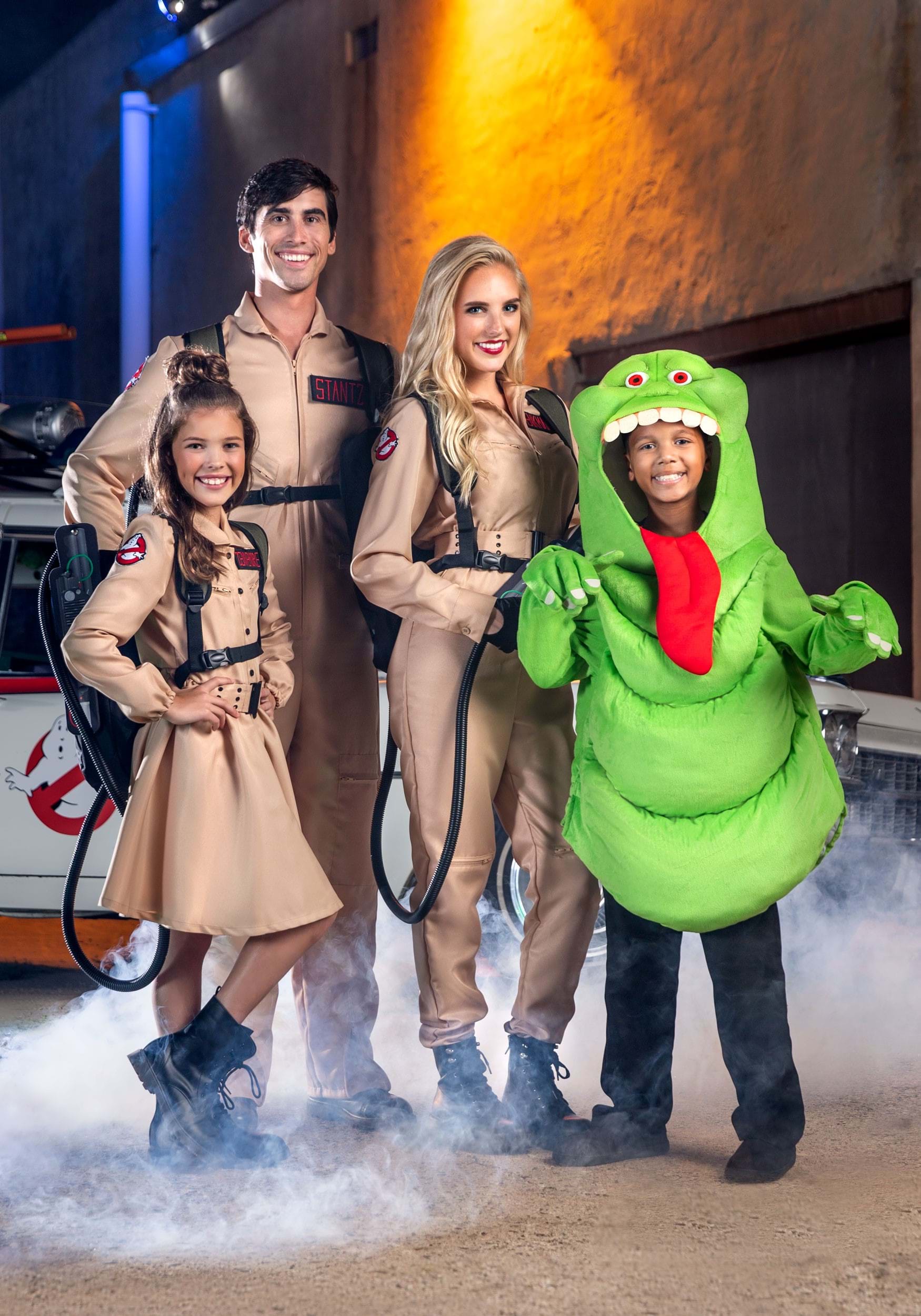 Kid's Ghostbusters Slimer Costume Tunic With Gloves
