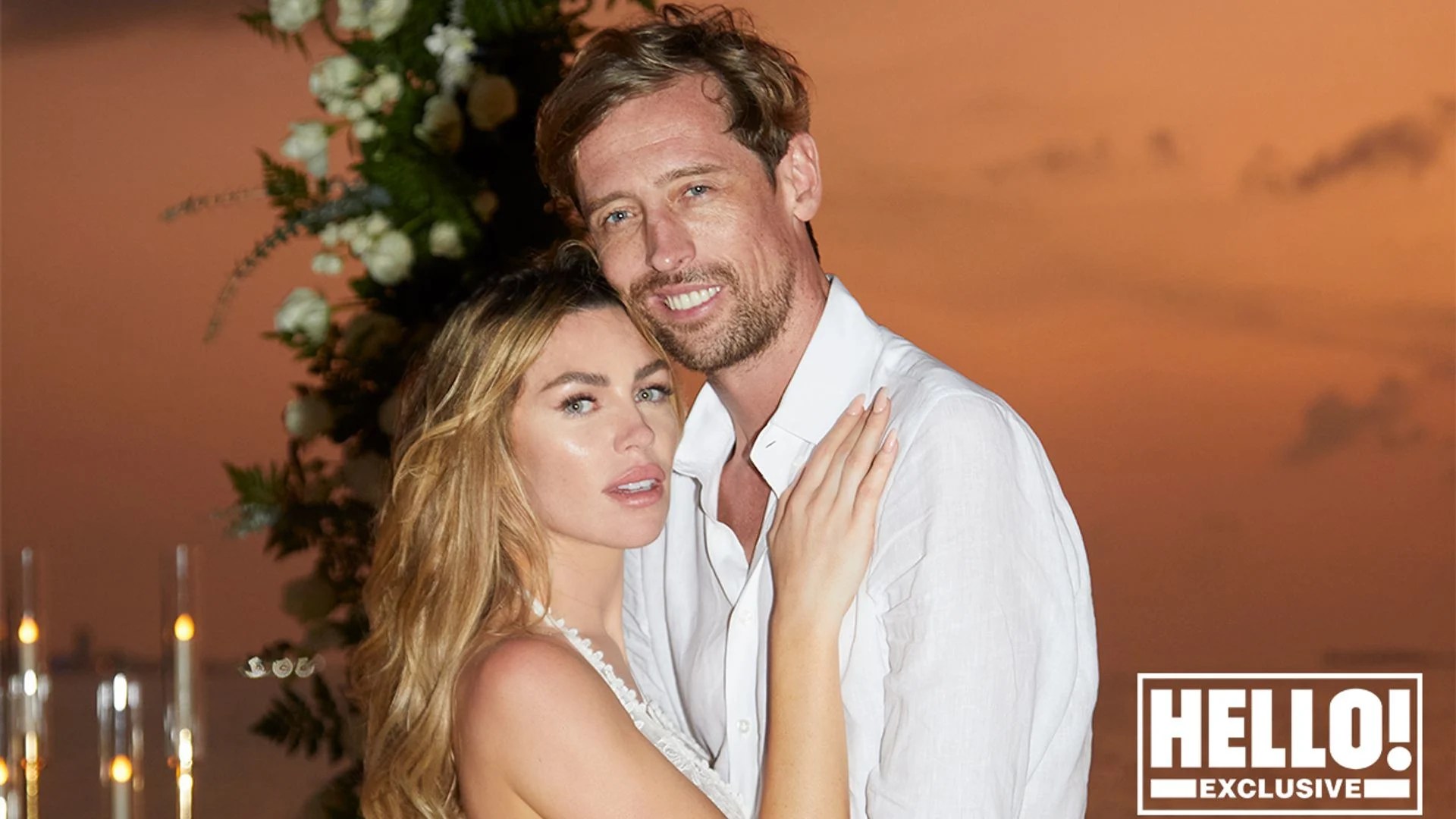 Abbey Clancy and Peter Crouch renew wedding vows on a private island in