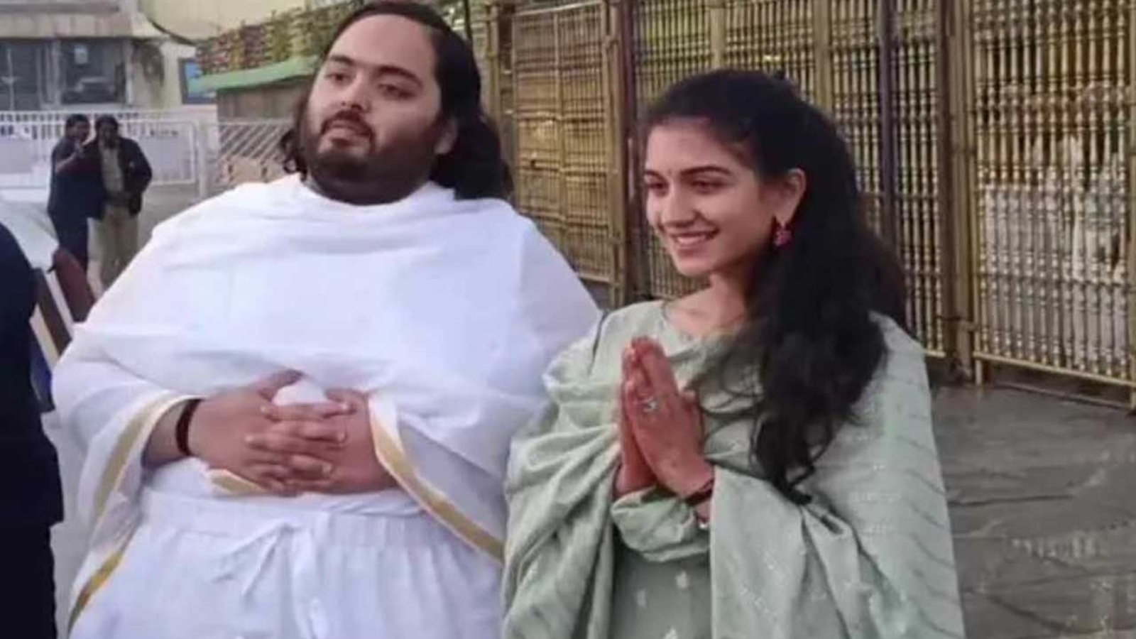 Anant Ambani, fiancé Radhika Merchant offer prayers at Tirumala temple