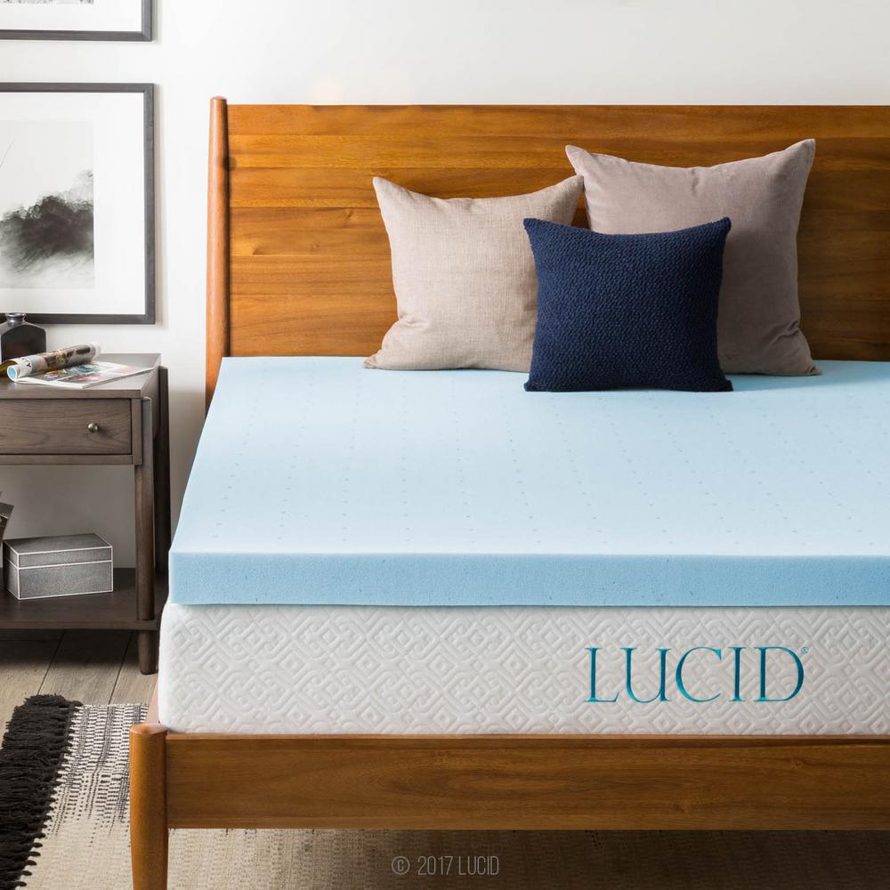 Lucid 3 in. Full XL Gel Memory Foam Mattress PadLU30FX30GT The Home