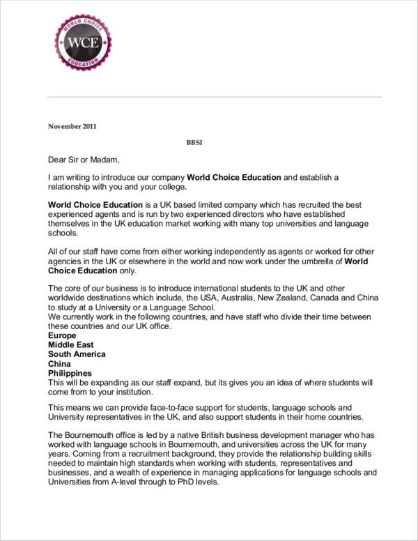 FREE 7+ Introduction Letter to Clients Samples and