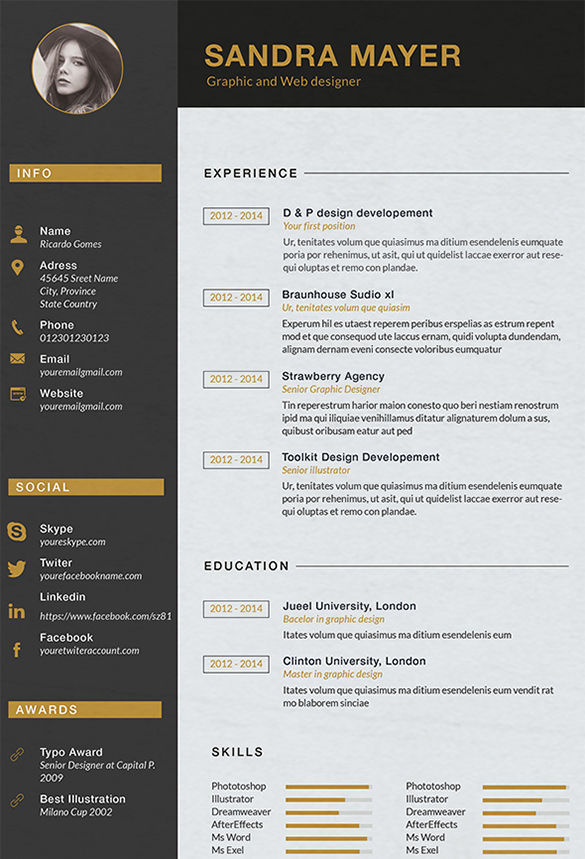 Resume Word Format For Graphic Designer at Resume Examples
