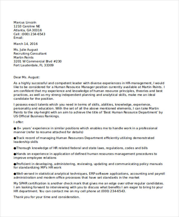 15+ Job Application Letters for Manager Free Word, PDF