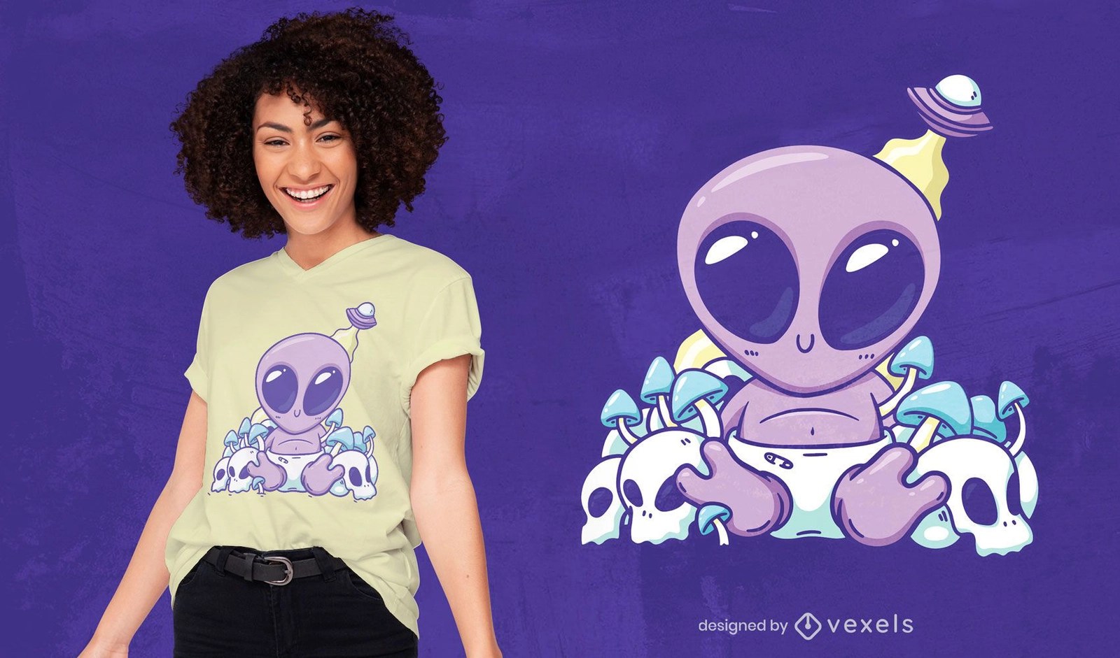 Baby Alien Tshirt Design Vector Download