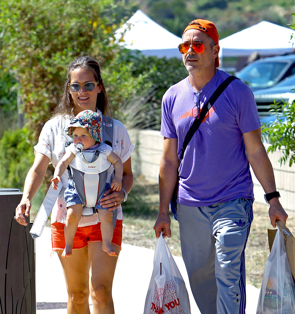 Robert Downey Jr and Susan Downey take their daughter Avri Downey out