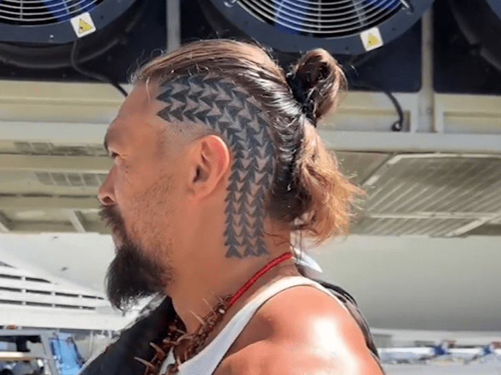 Jason Momoa Shows Off Huge New Head Tattoo LA Times Now