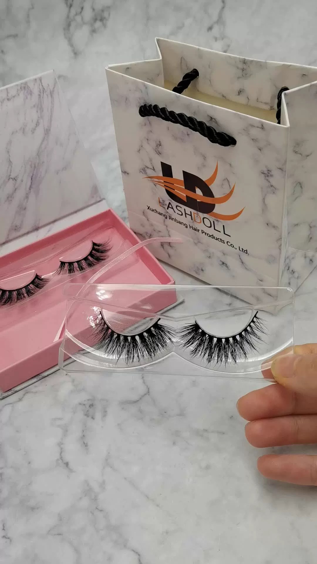 Luxus 2 Paar Nerz Wimpern Buch Individuelles Logo Echt