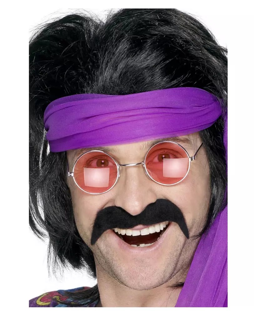70s Mustache Black Hippie mustache