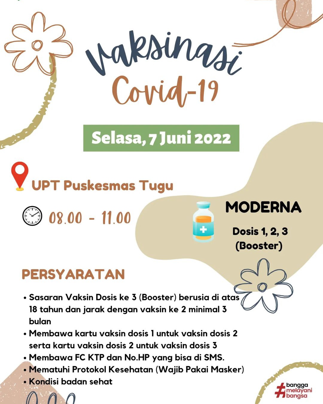 Info Vaksin Covid-19 Trenggalek, Selasa 07 Juni 2022 4 Jadwal vaksin Covid-19 di Kecamatan Tugu