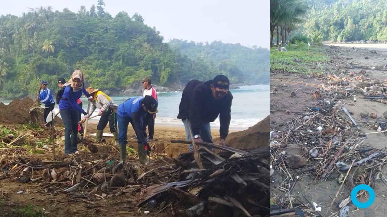 'Pemerintah Abai Sampah' Komunitas Sumbreng Raya Beraksi Bersih Sampah di Pantai Blado 1 bersih pantai blado munjungan