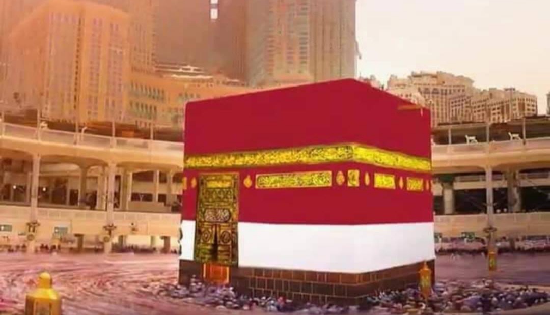 Pernah Berwarna Merah-Putih, Kiswah Ka'bah Diganti Hari Ini 1 Ilustrasi Kiswah Ka'bah era Abdullah bin Zubair