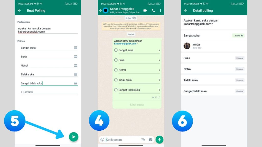 Cara Membuat Polling Survey di WhatsApp dengan Mudah Anti Ribet (Tutorial Bergambar) 2 caramembuat polling survey di whatsapp 2
