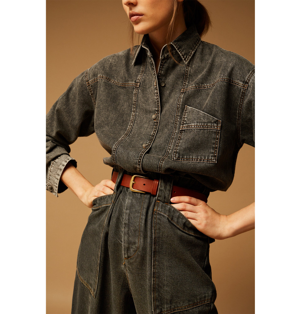 Chemise en jean lion soeur mode femme collection hiver 2020 j'aime