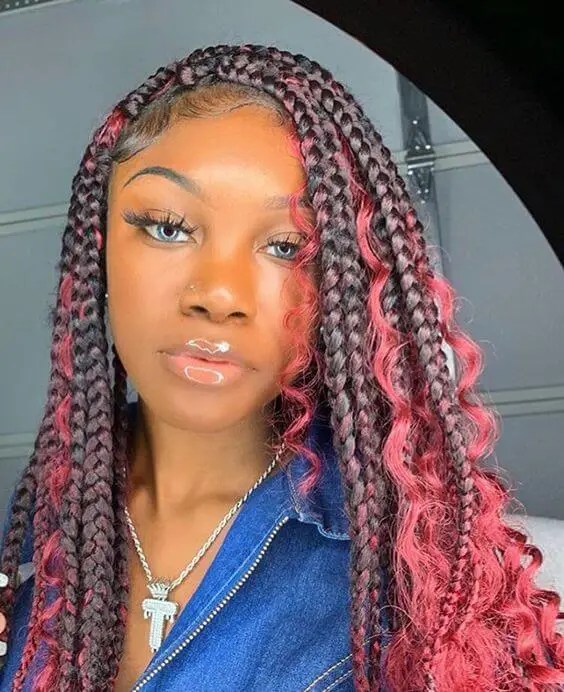 Large Bohemian Box Braids Jamaican Hairstyles Blog