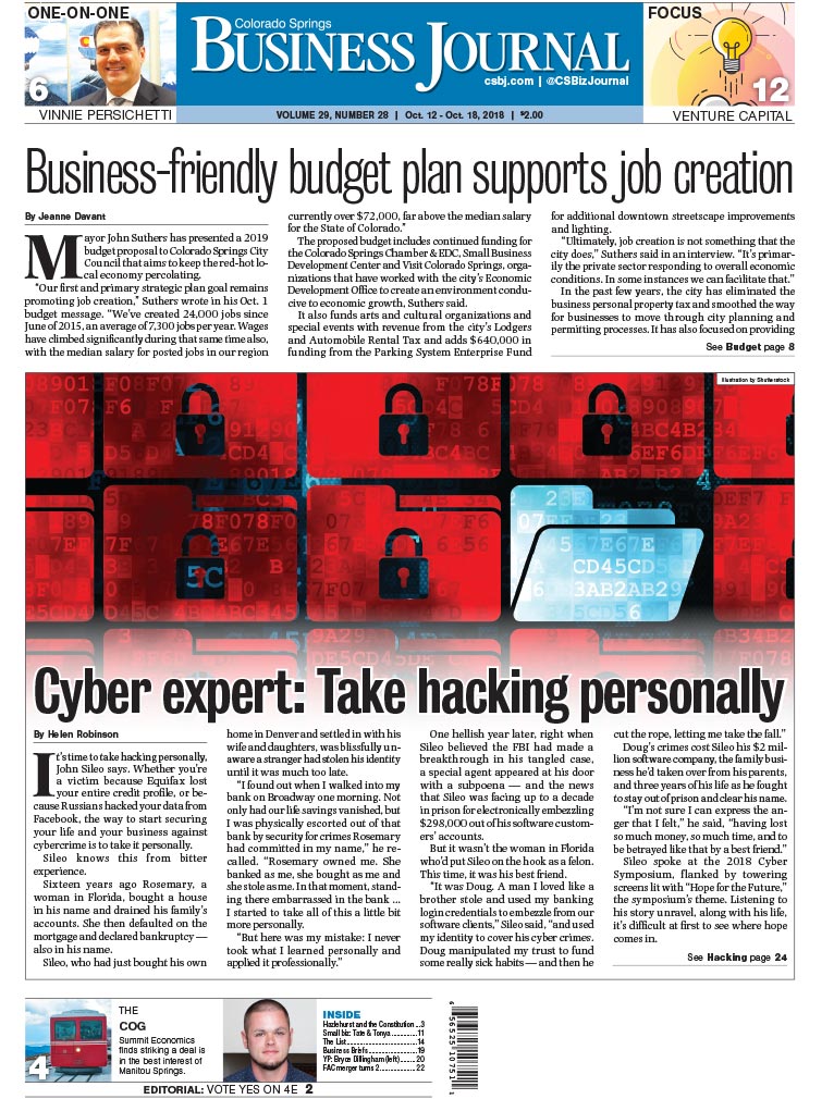 Colorado Springs Business Journal, Oct. 5, 2018 Colorado Springs Business Journal, Oct. 5, 2018