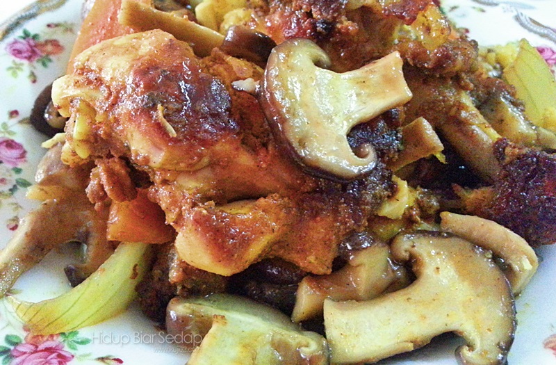 Resepi Ayam Panggang Cendawan Shitake | Kujie2.com