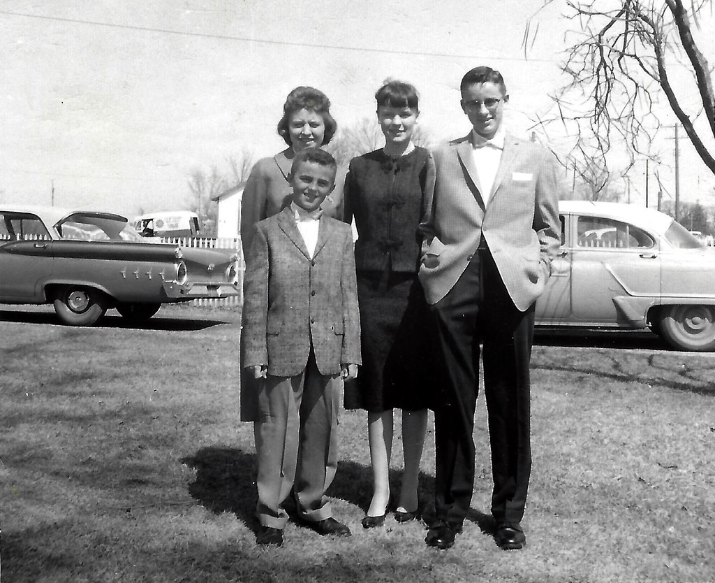 1960_Kelsey_siblings Sylvia, Pat, Ken on the day o… Flickr