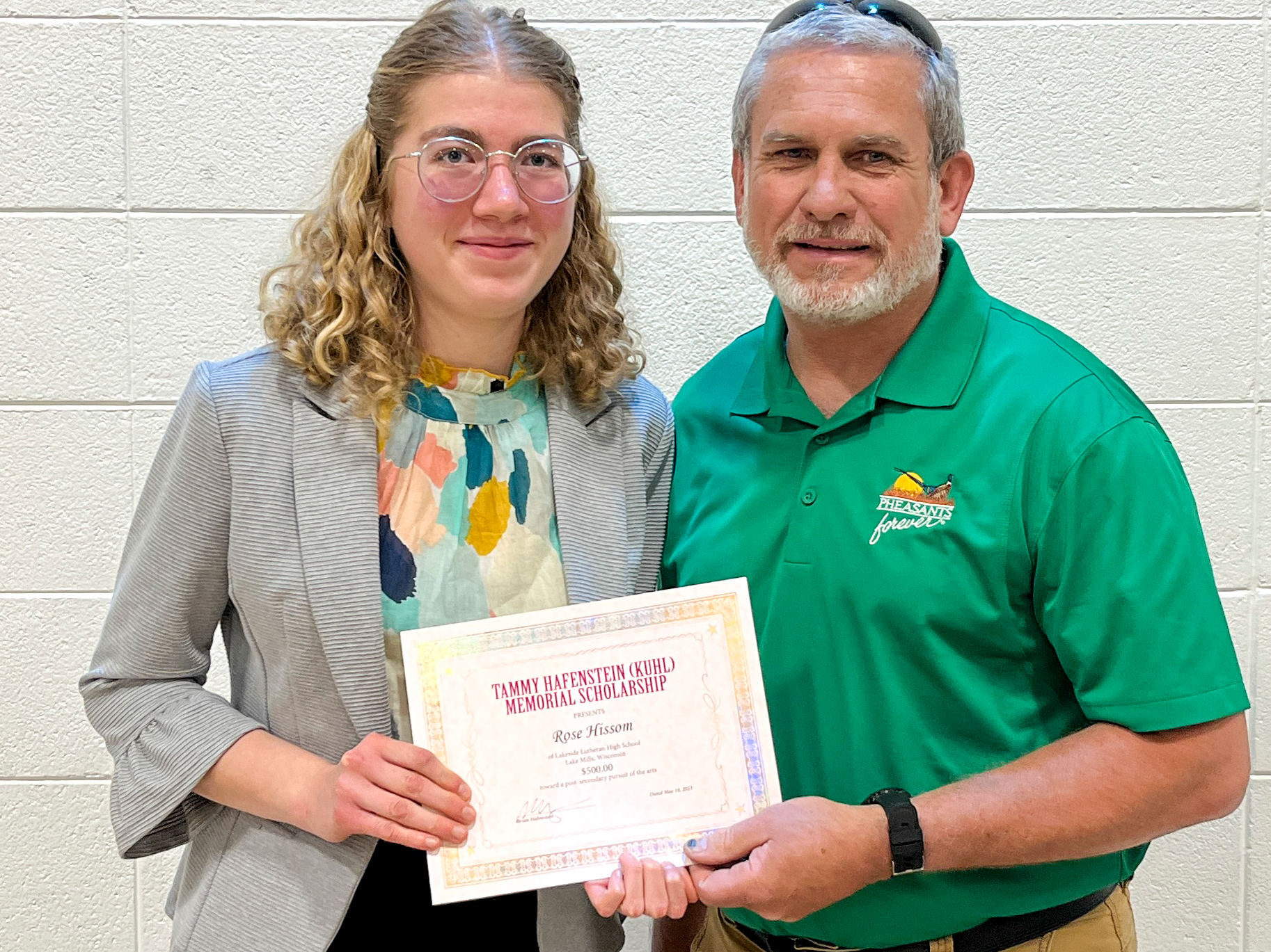 Lakeside Lutheran’s Hissom receives Tammy Hafenstein (Kuhl) Memorial
