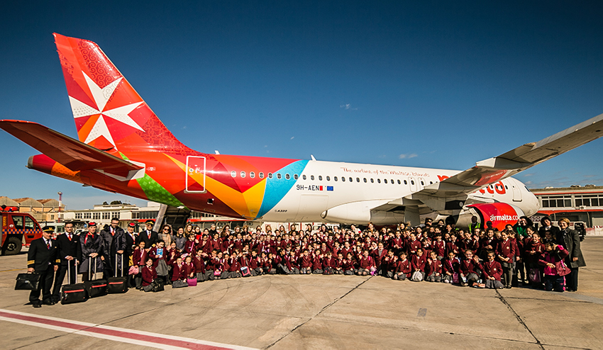 Air Malta Takes Birkirkara Students On Educational Flight The Malta Business Weekly