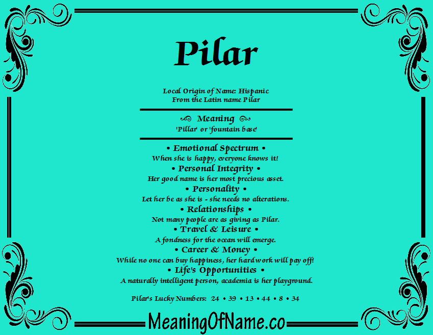 Pilar Meaning of Name