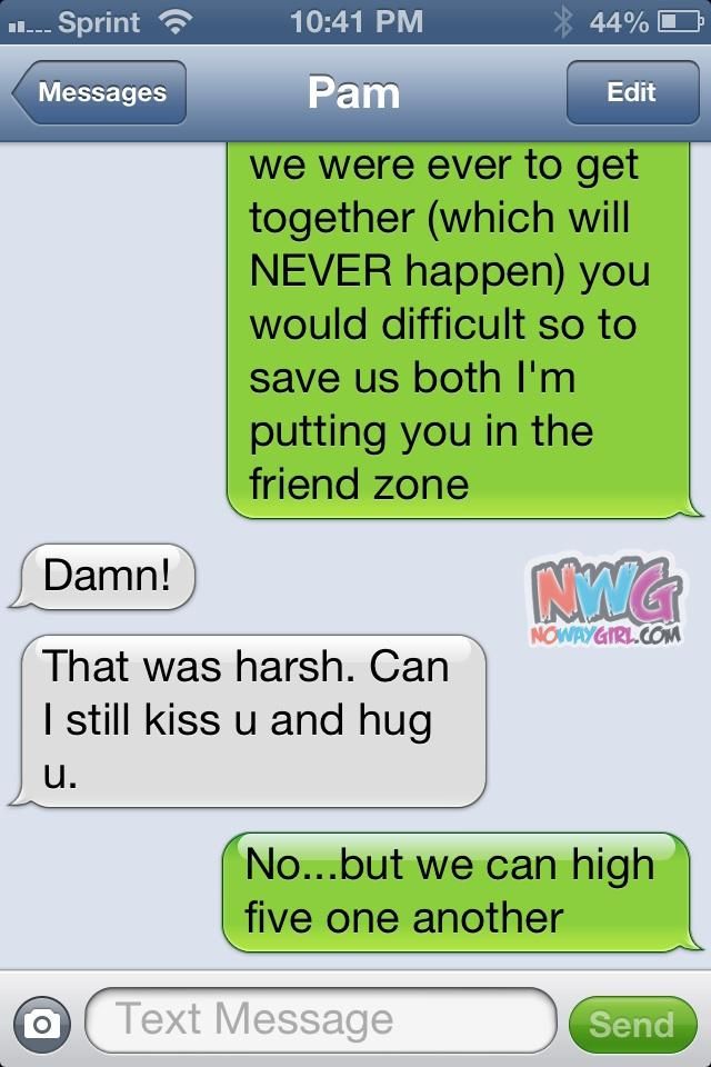 Friend Zone Text Message