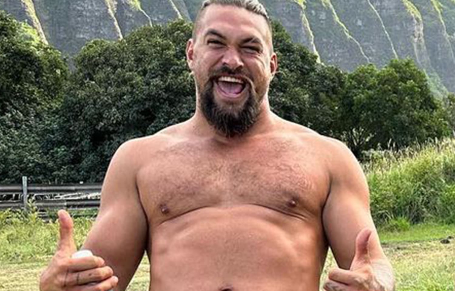 Nearly Nude Jason Momoa Bares His Assets In New Video