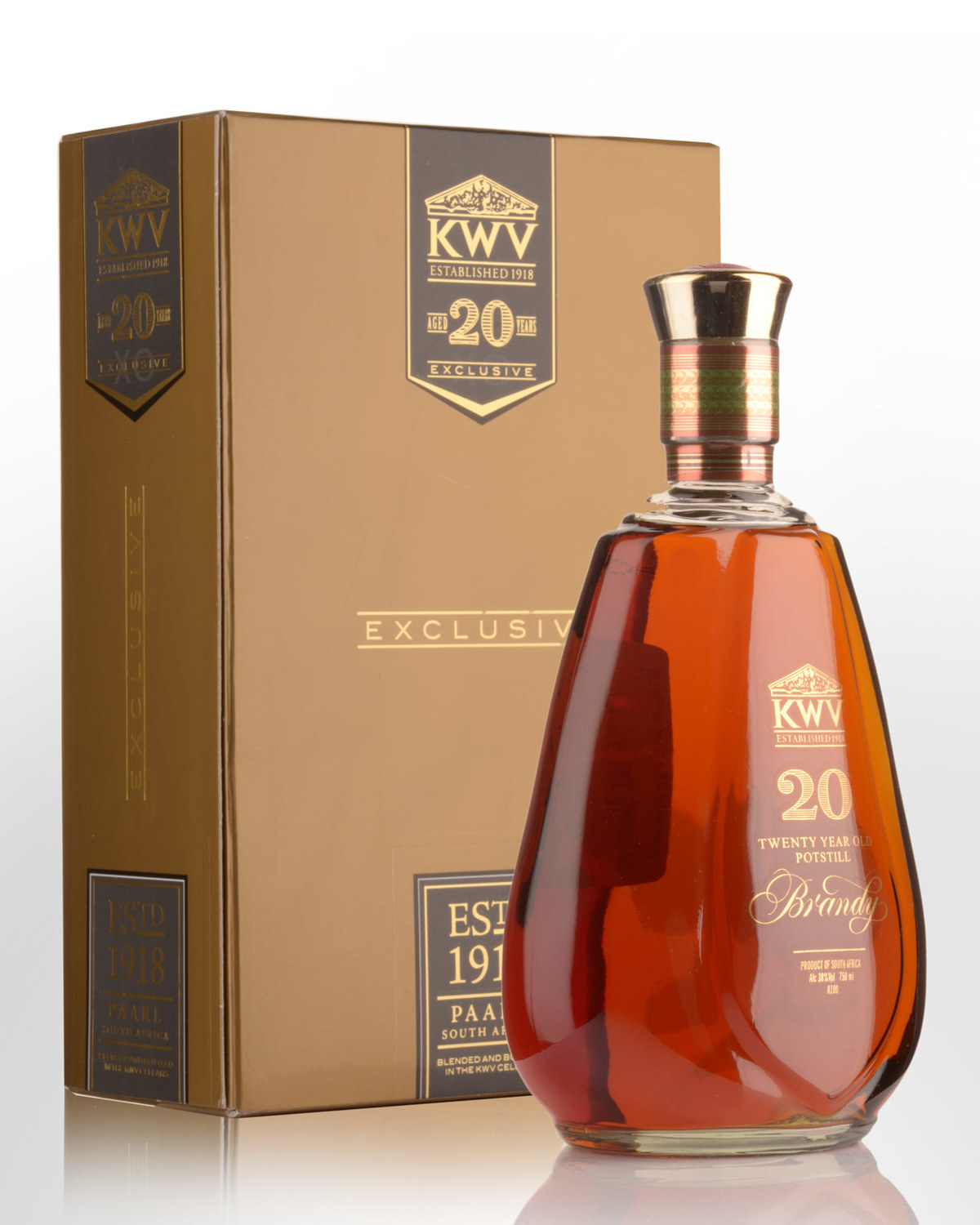 KWV 20 Year Old Brandy (750ml) Nicks Wine Merchants