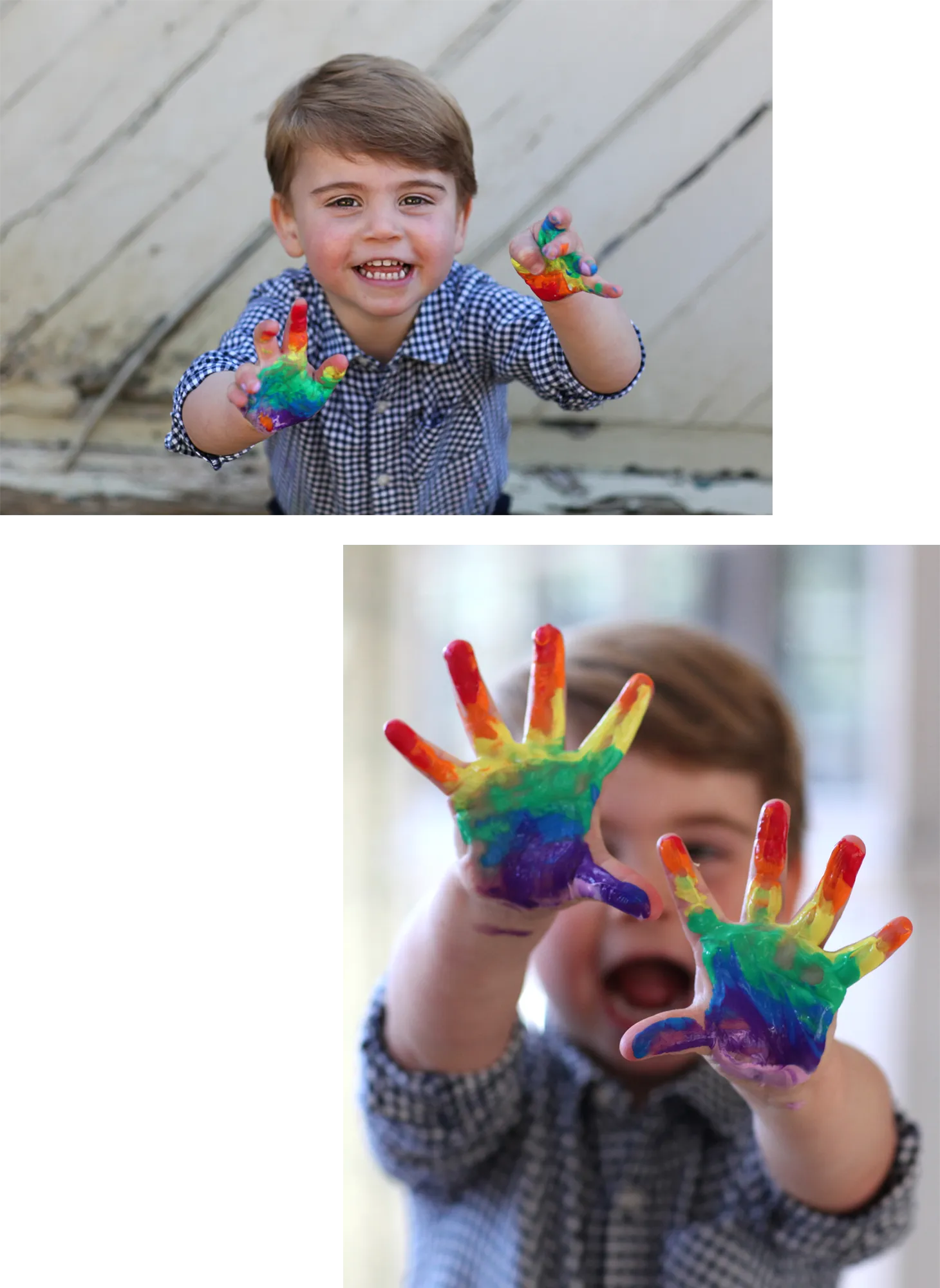 Prince Louis, Smeared in Finger Paint, Greets His Second Birthday With