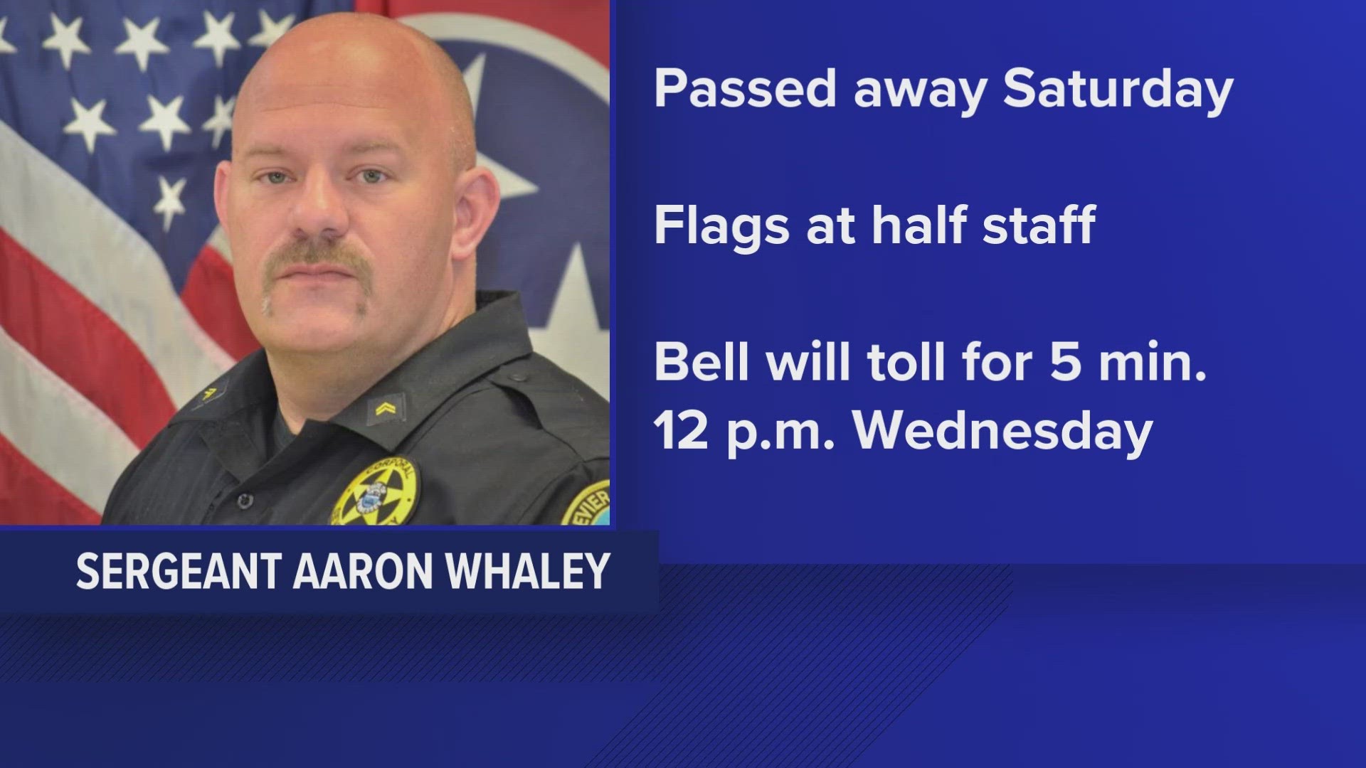 Flags at halfstaff in Sevier County honoring deputy who died while off