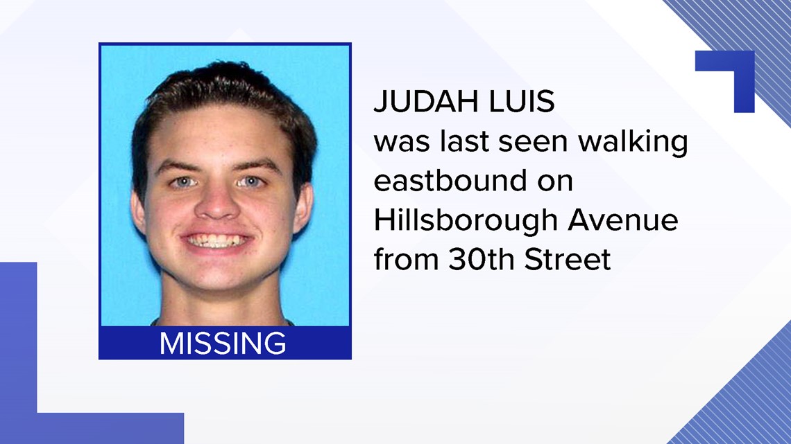 Tampa police seeking missing 22yearold man