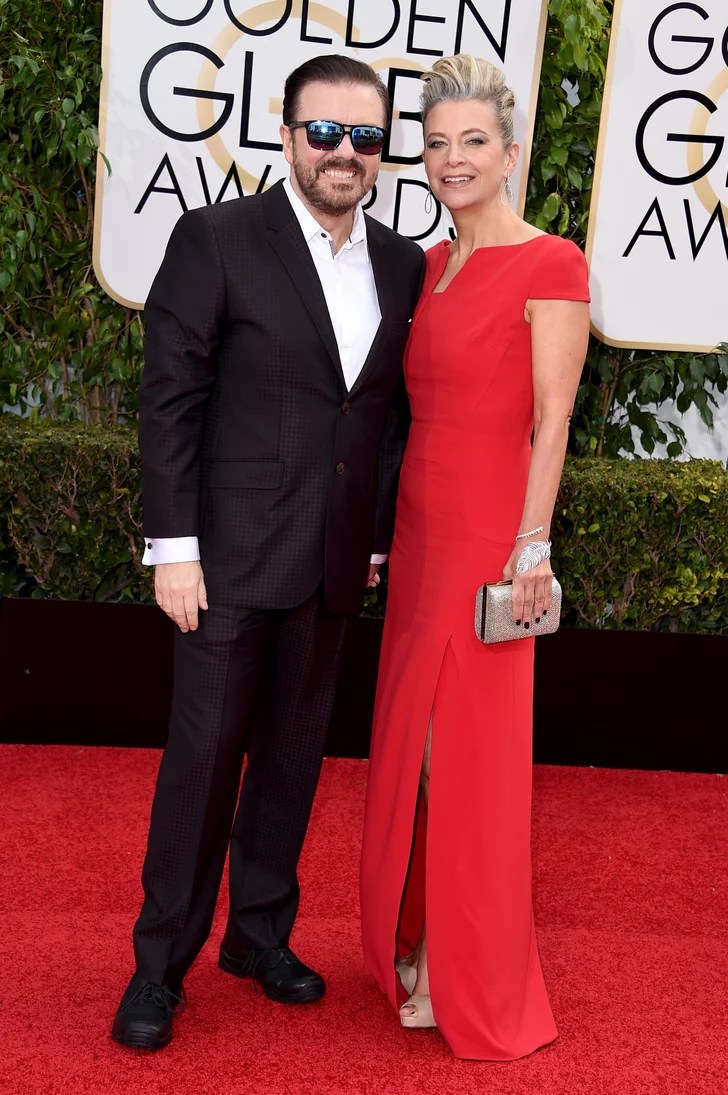 Ricky Gervais and Jane Fallon The Cutest Couples at the Golden Globes