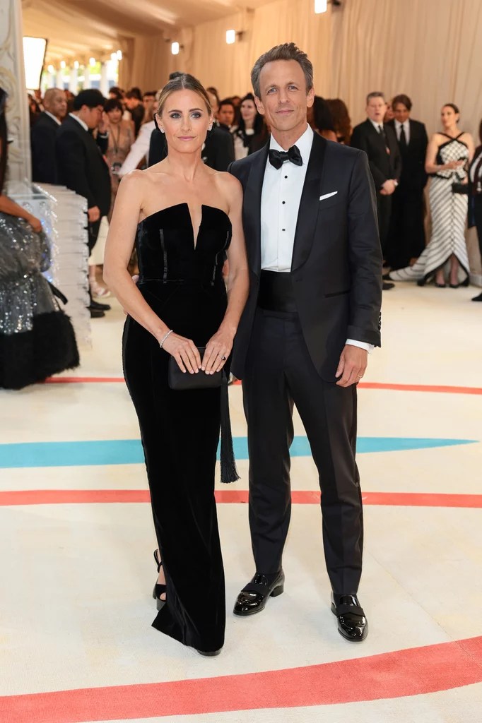 Seth Meyers and Alexi Ashe at the 2023 Met Gala Celebrity Couples at
