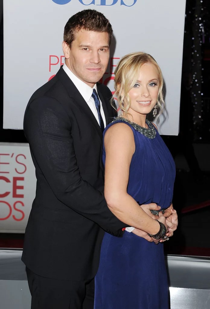 David Boreanaz and Wife Jamie Bergman 2012 People's Choice Awards Red