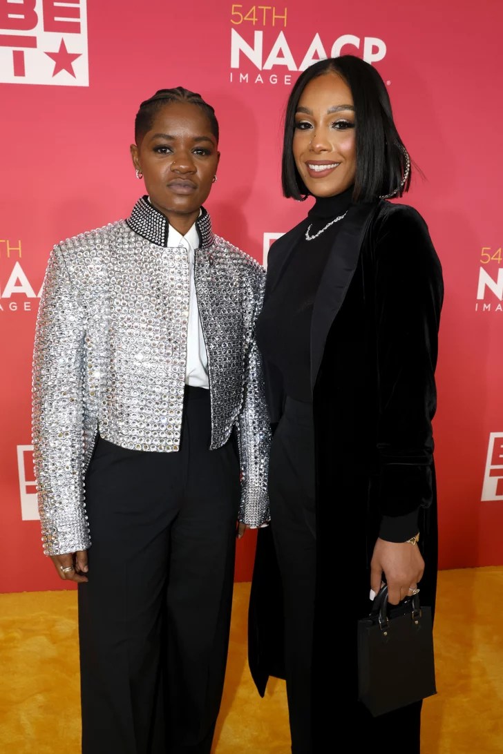 BreZ and Chris Amore at the 2023 NAACP Image Awards Celebrity
