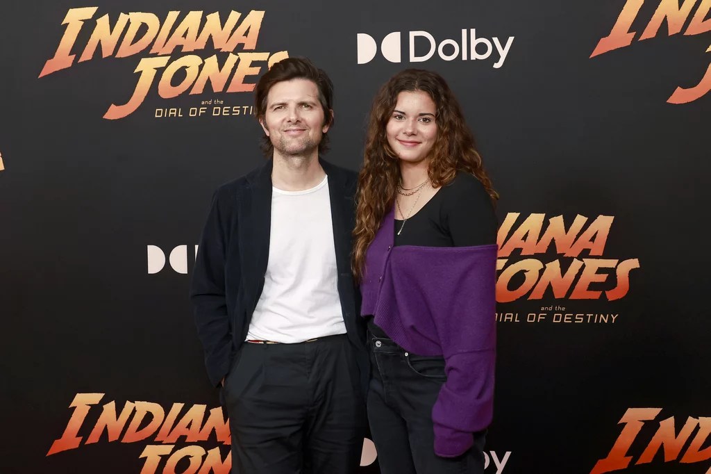 Adam Scott Brings Daughter Frankie to Indiana Jones Premiere POPSUGAR