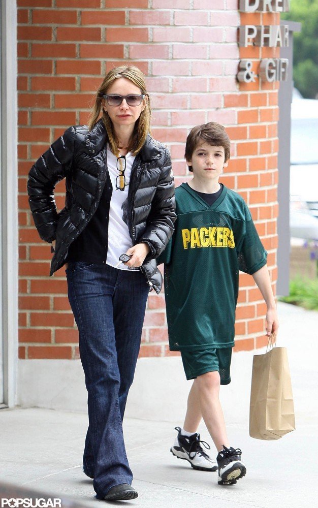 Calista Flockhart got a jump on the Mother's Day fun with son Liam