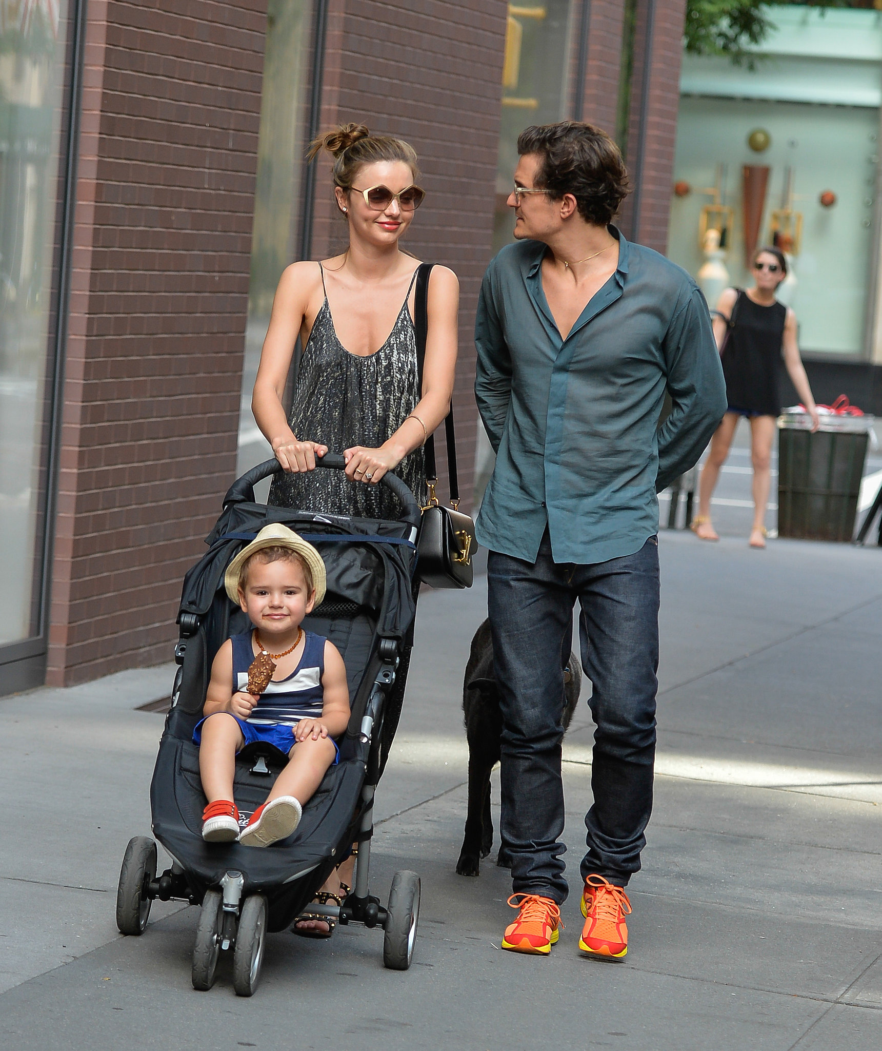Miranda Kerr and Orlando Bloom took their cute son, Flynn, and one of
